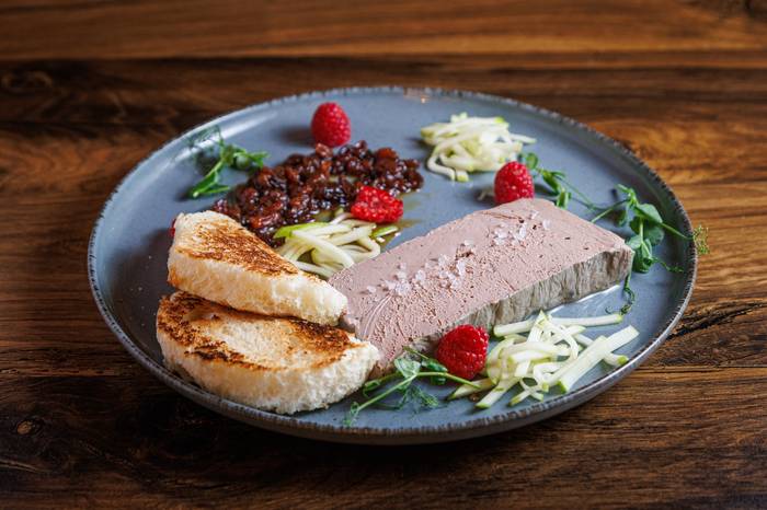 Duck liver terrine with Tokaj sauce and brioche